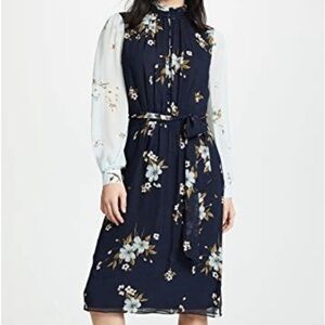 Joie Abbryana Floral Dress 100% Silk Size 4